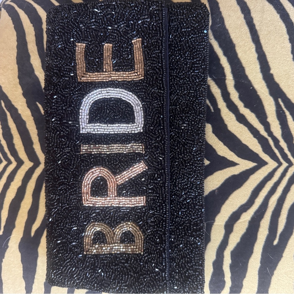 Black Beaded Crossbody Bag